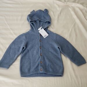 NWT H&M Cozy Button Down Hooded Sweater